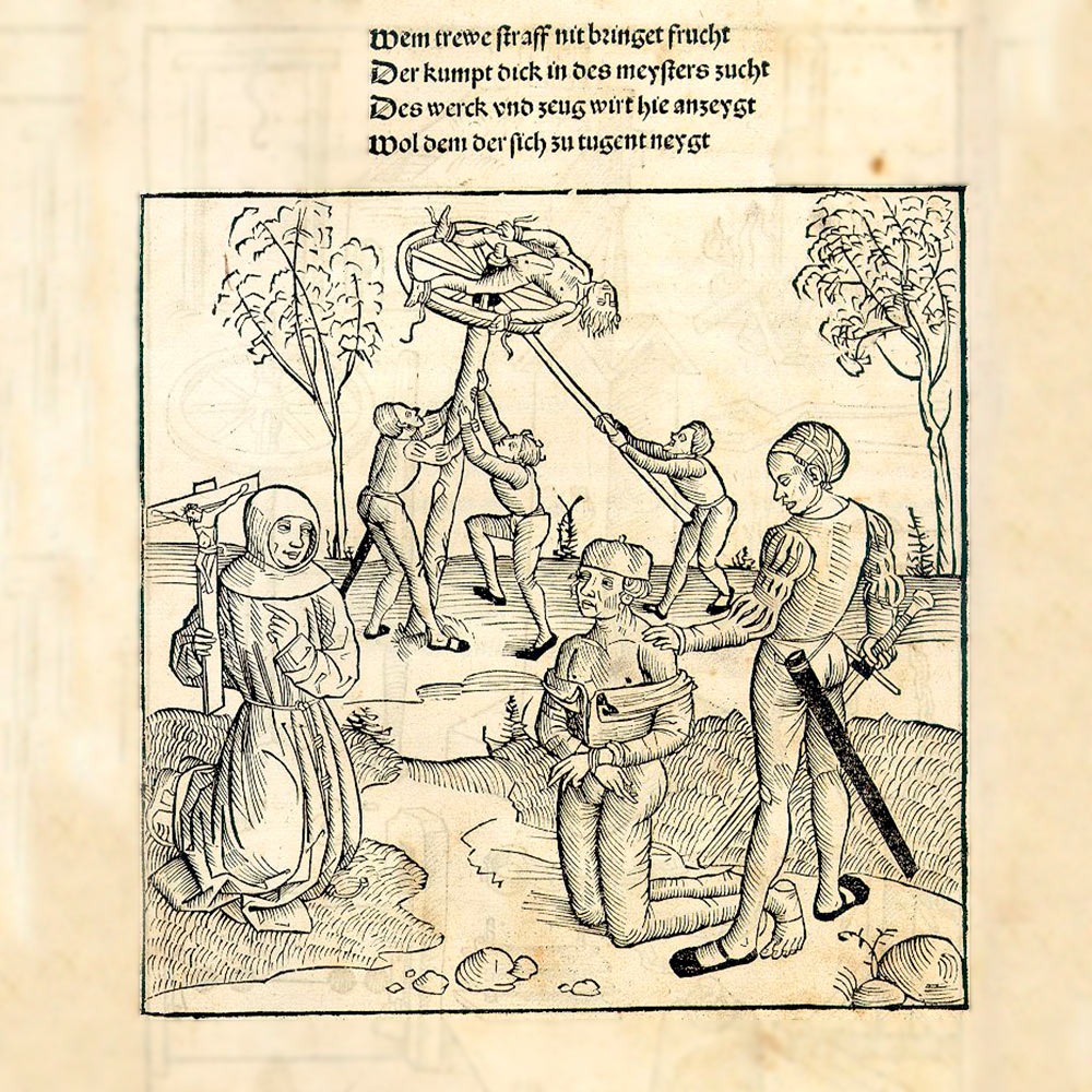 Illustrasjon fra Johann von Schwarzenberg: Bambergische Peinliche Halsgerichtsordnung (1507)