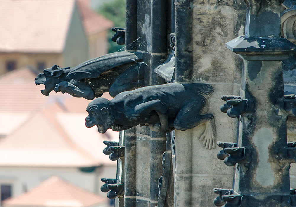 Vannkaster på St. Vitus-katedralen i Praha