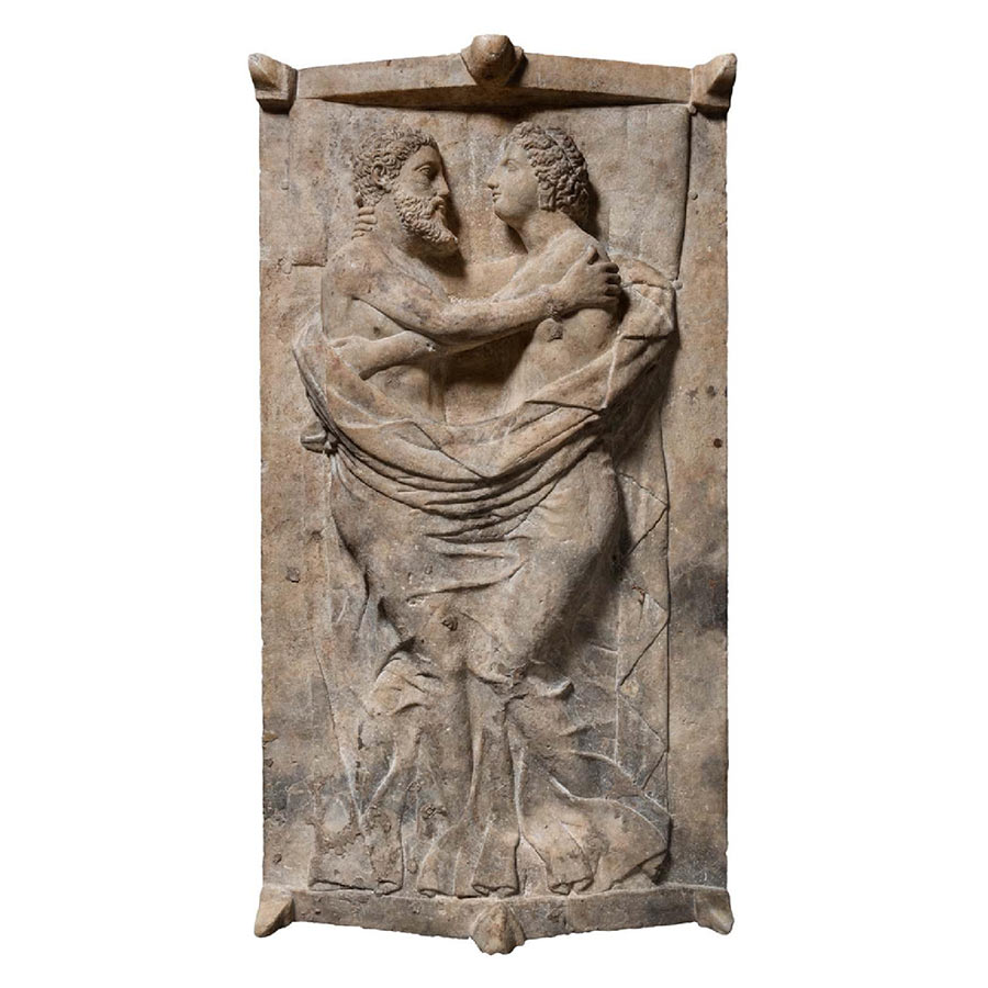 Vakker etruskisk sarkofag, 350-300 f.Kr. Museum of Fine Arts (Boston)