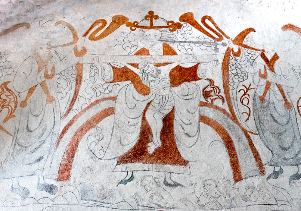 kalkmaleri i Lau kirke: Kristus som verdensdommer