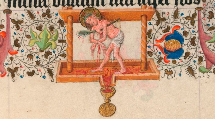 Smertemannen: Kristus i vinpressen. Catherine de Cleves’ tidebok
