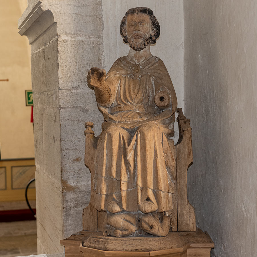 Den hellige Olav. Skulptur fra slutten av 1200-tallet (Roosval).