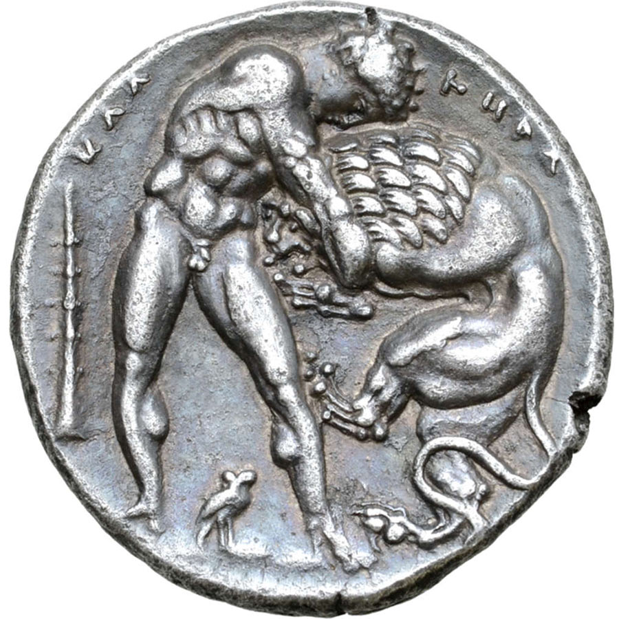 Herakles dreper den «usårbare» løven fra Nemea